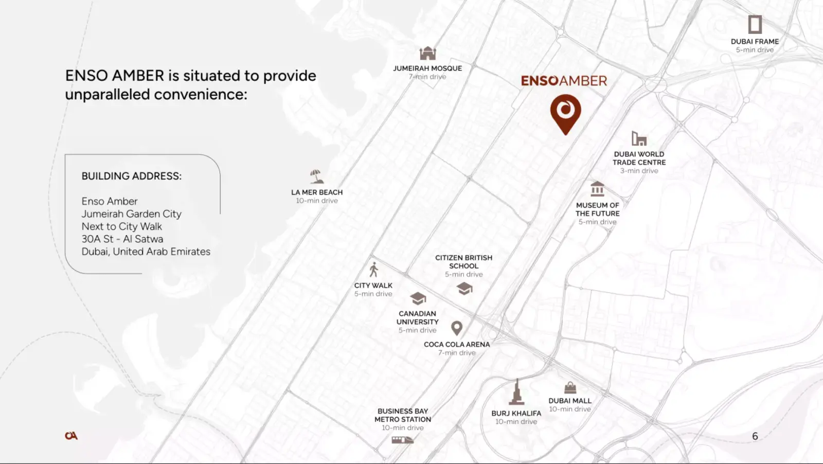 Enso Amber masterplan, Jumeirah Garden City