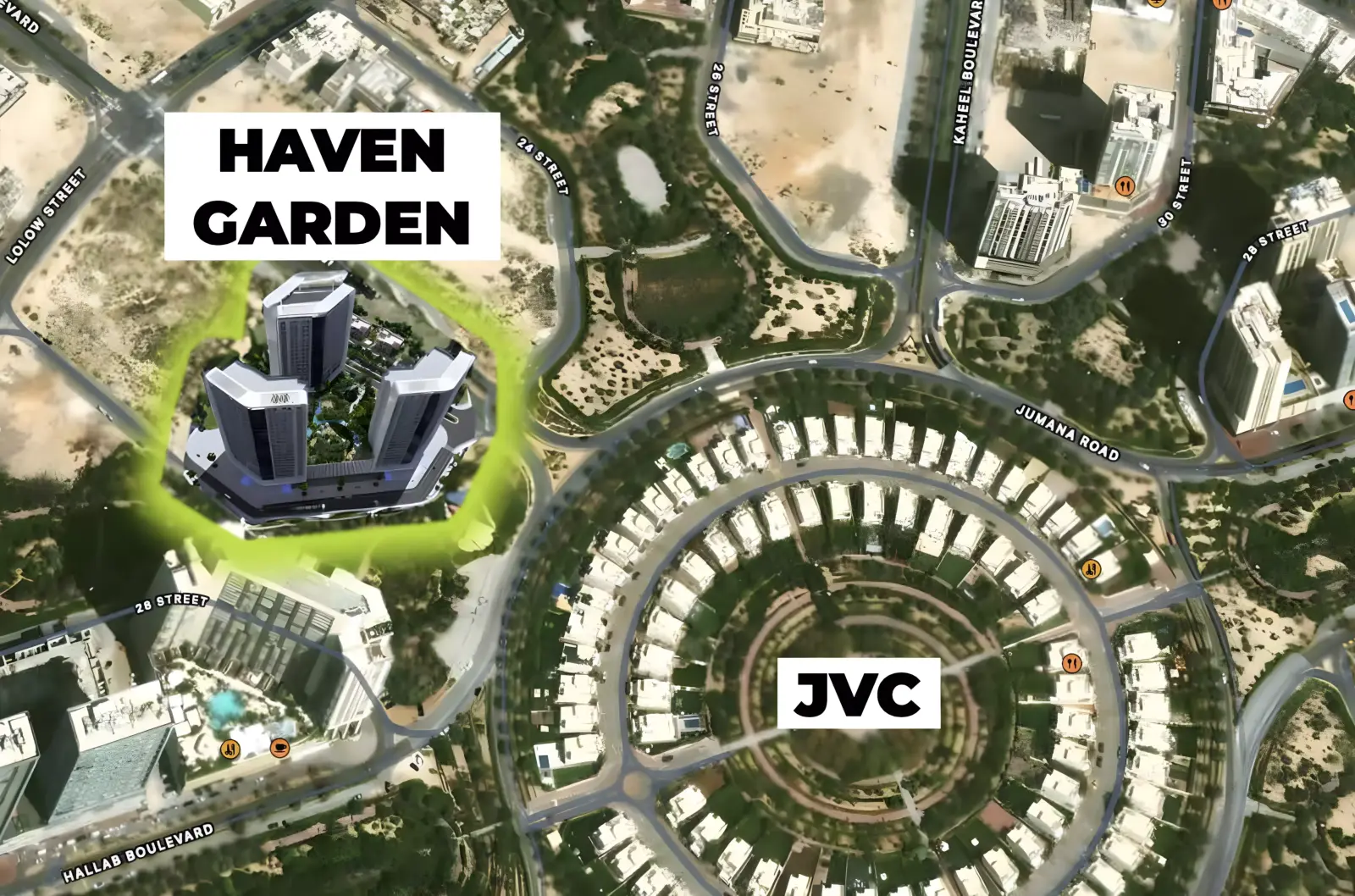 The Haven Gardens 总体规划, Jumeirah Village Circle