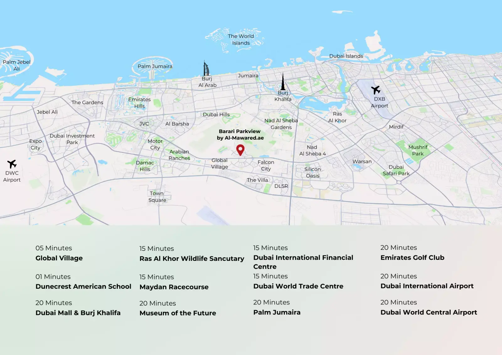 Barari Parkview By Al Mawared masterplan, Majan