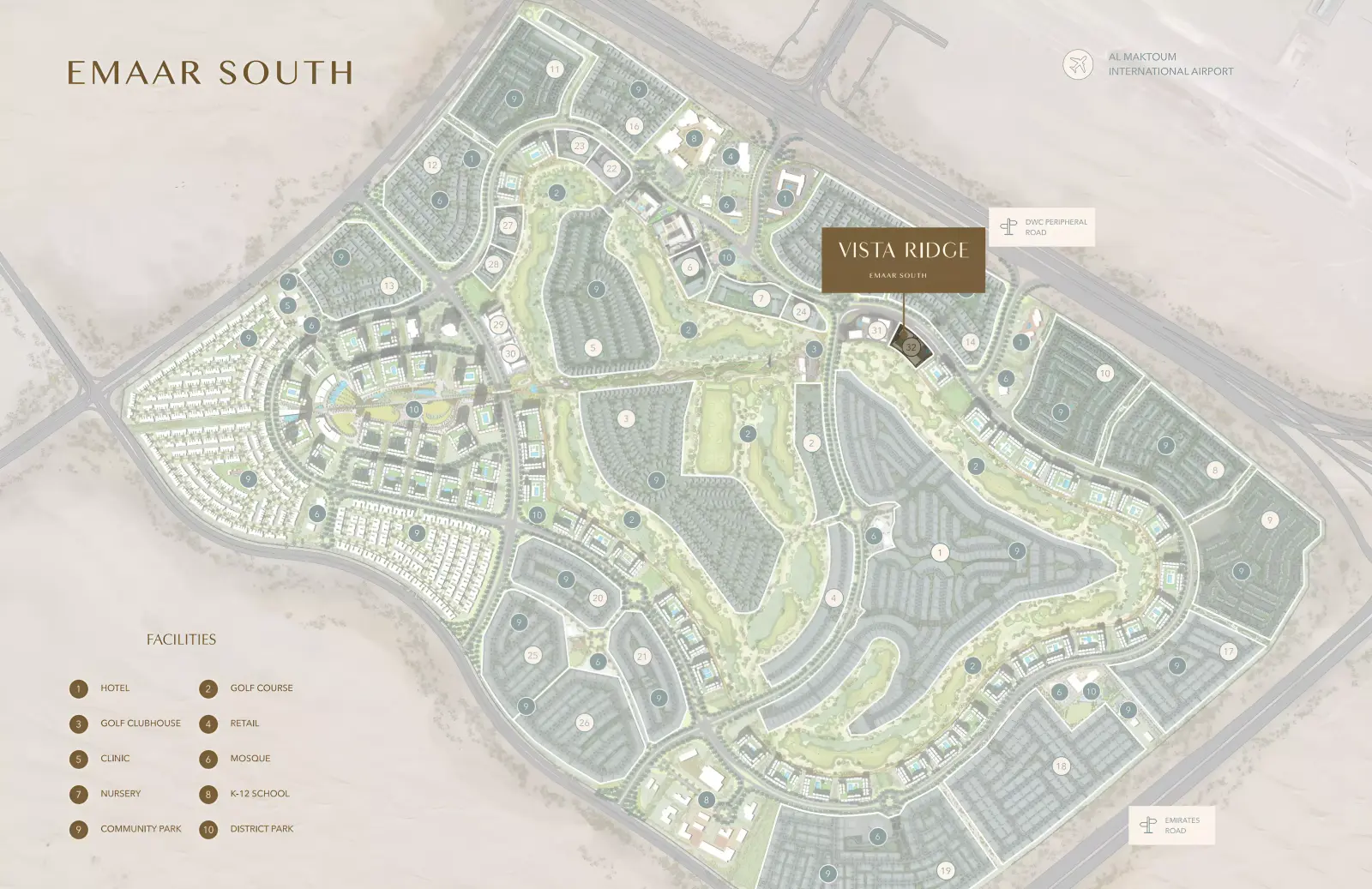 Vista Ridge masterplan, Emaar South