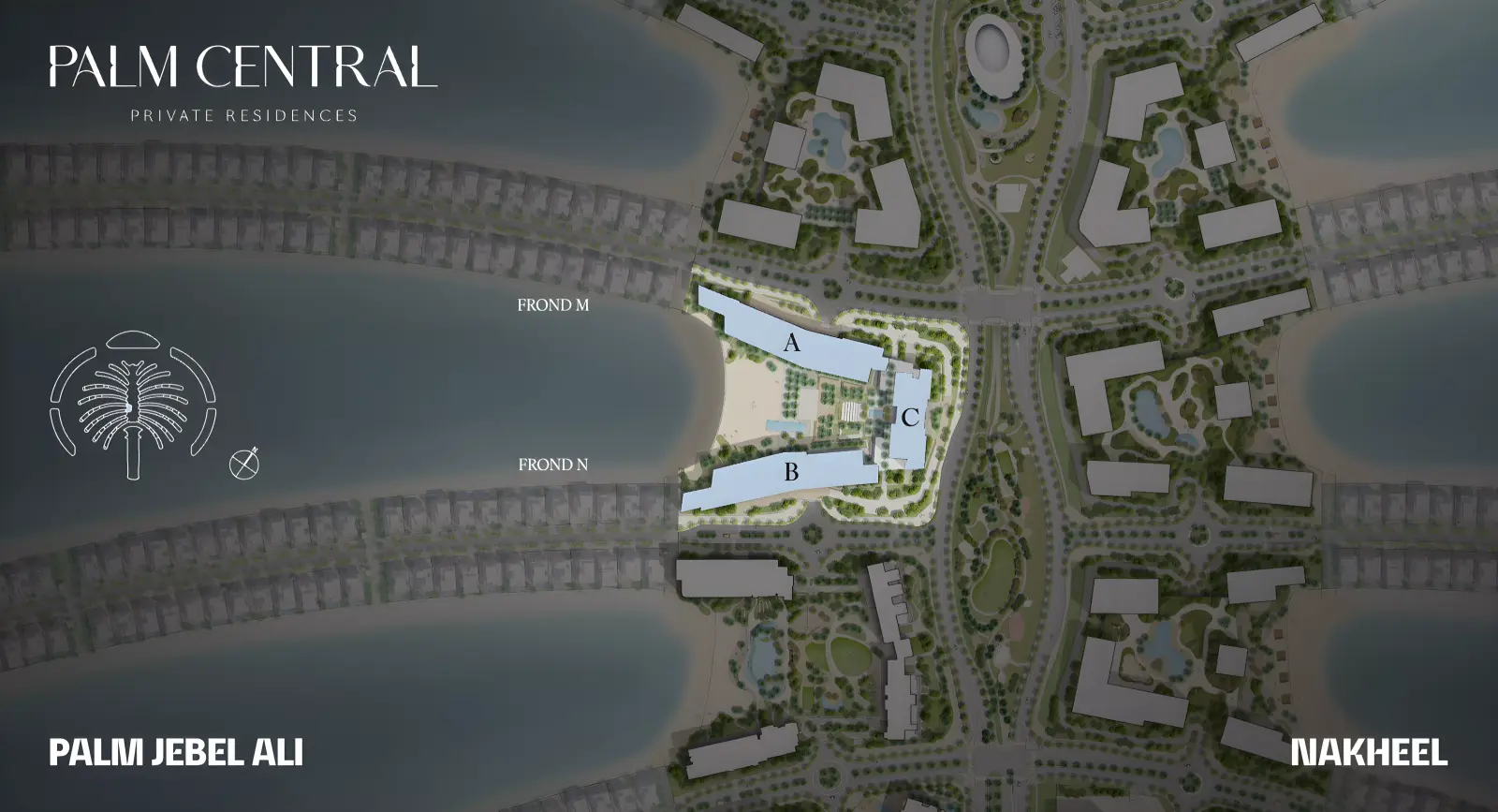 Palm Central Private Residences 总体规划, Palm Jebel Ali