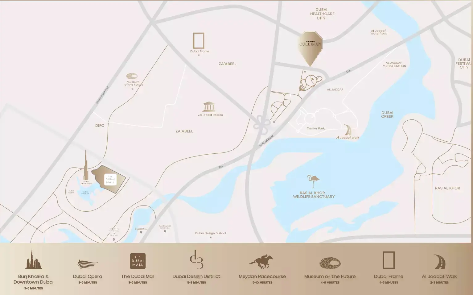 Binghatti Cullinan masterplan, Al Jaddaf