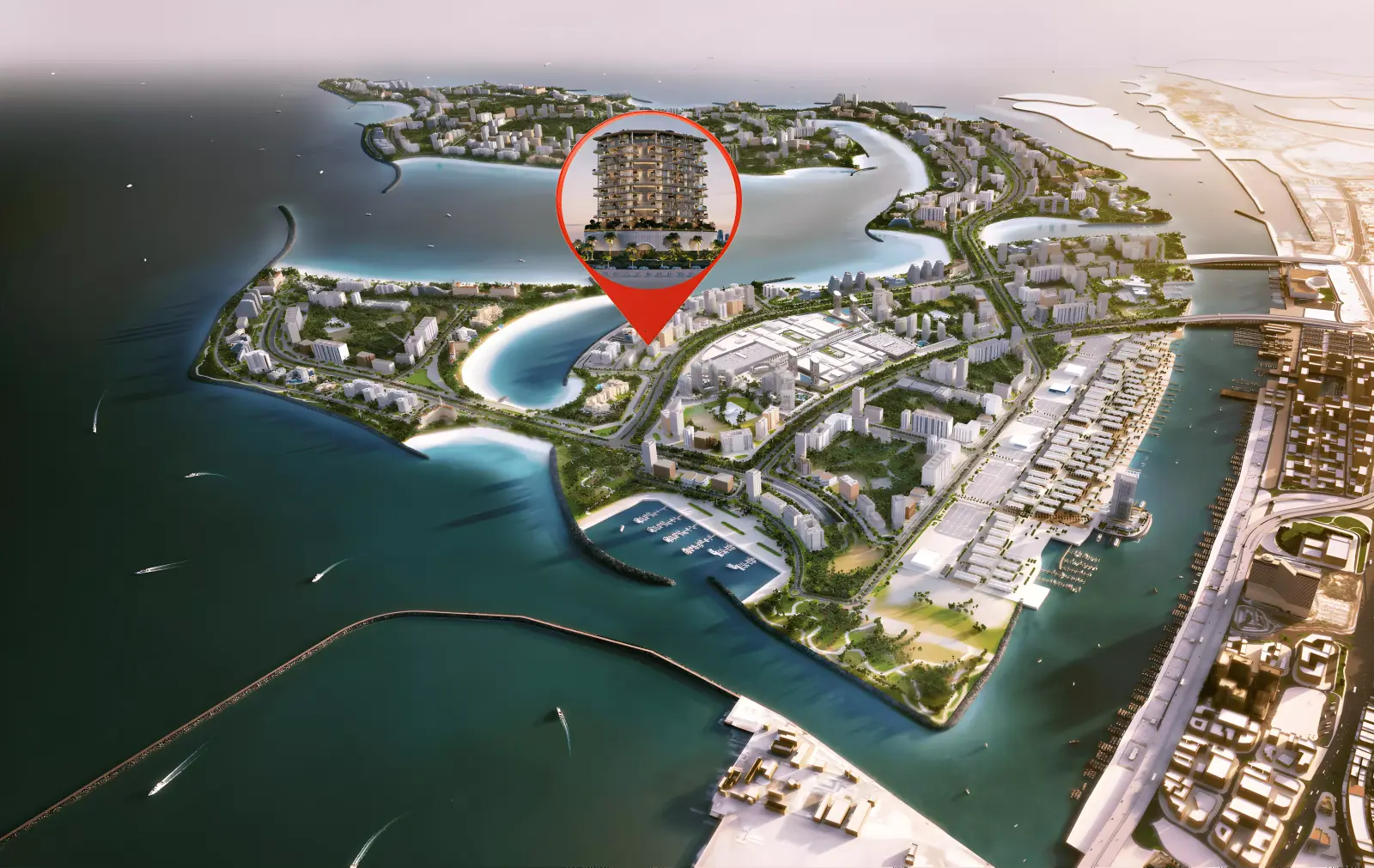 Villa Del Brunello masterplan, Dubai Islands