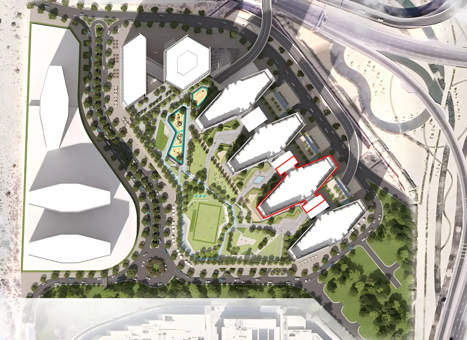 The Serene masterplan, Sobha Central