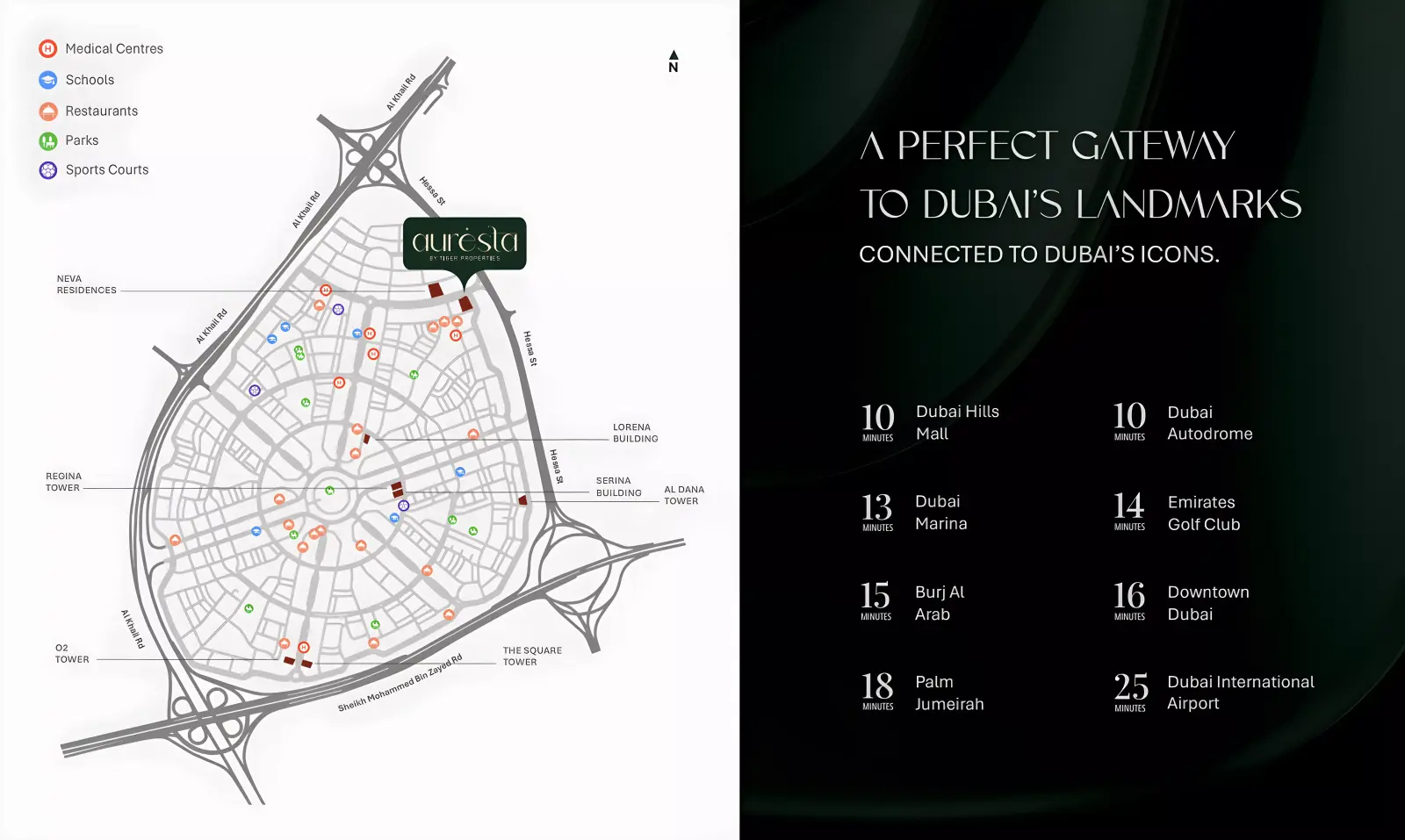 Auresta Tower masterplan, Jumeirah Village Circle