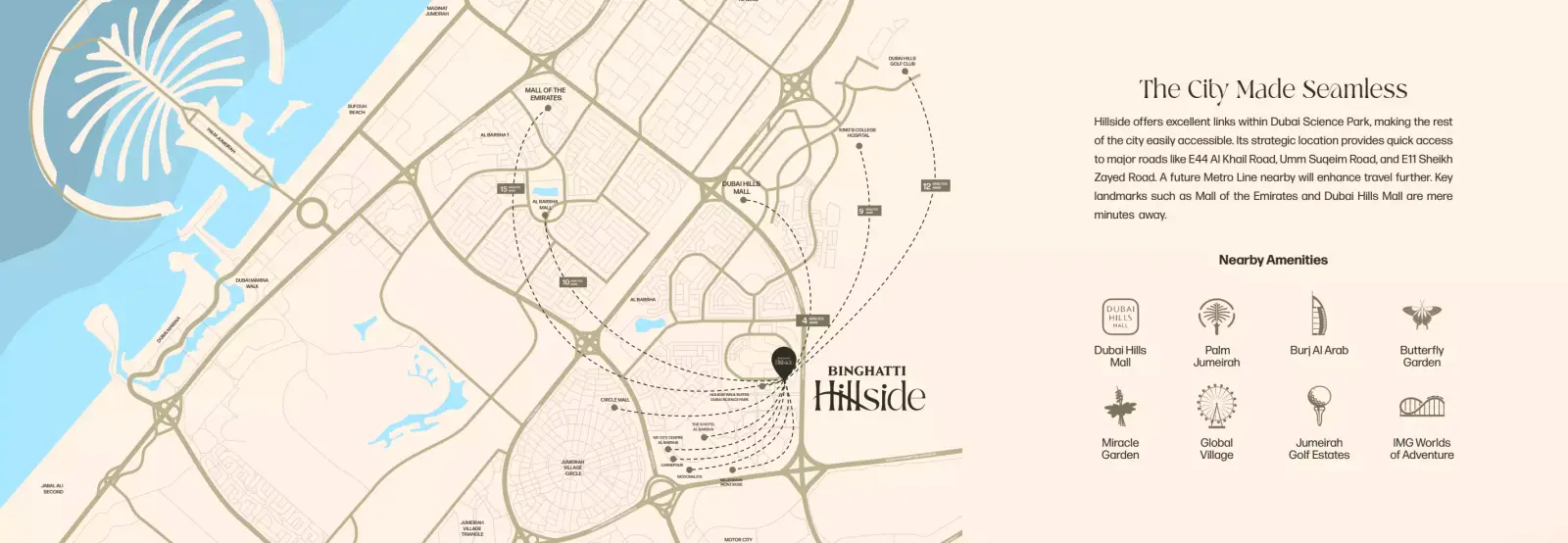 Binghatti Hillside masterplan, Dubai Science Park