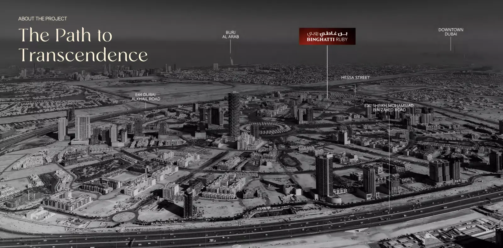 Binghatti Ruby masterplan, Jumeirah Village Circle
