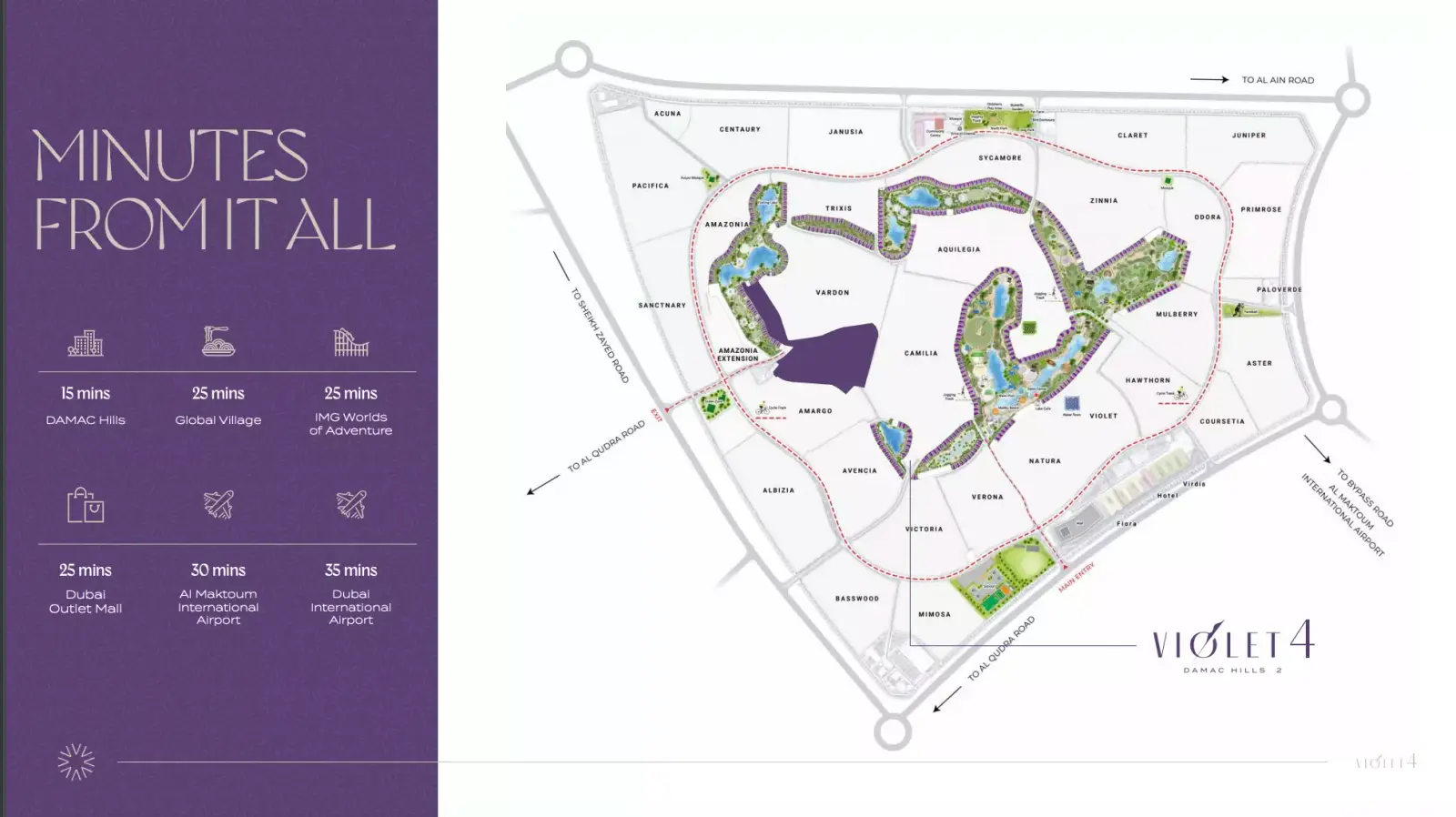 Violet 4 masterplan, Damac Hills 2