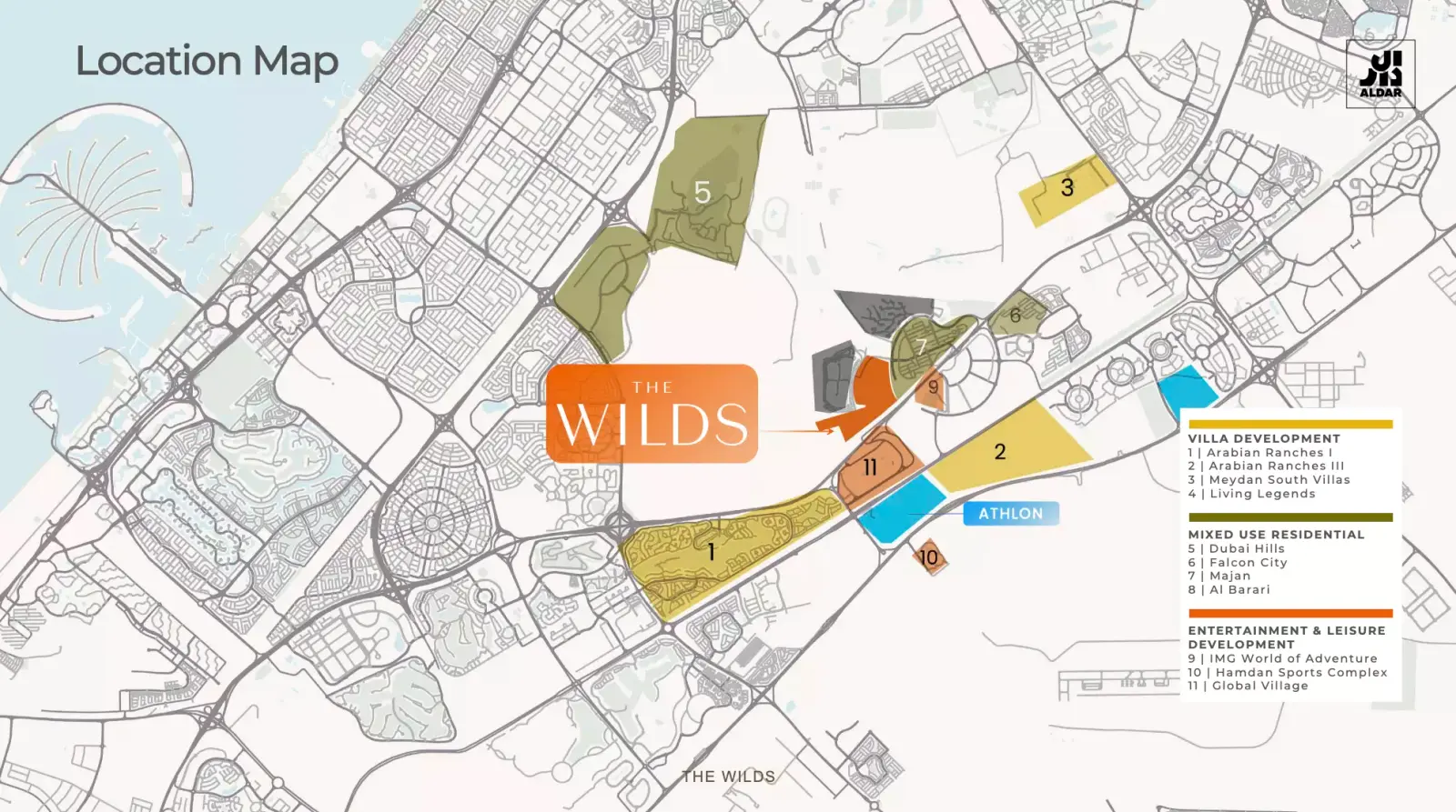Murjan At The Wilds masterplan, The Wilds by Aldar
