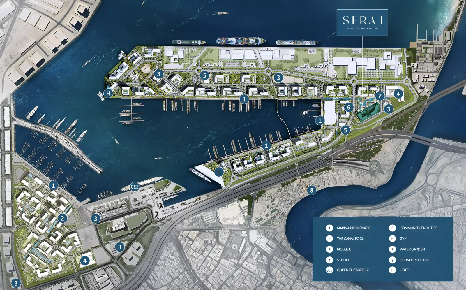 Sera masterplan, Mina Rashid