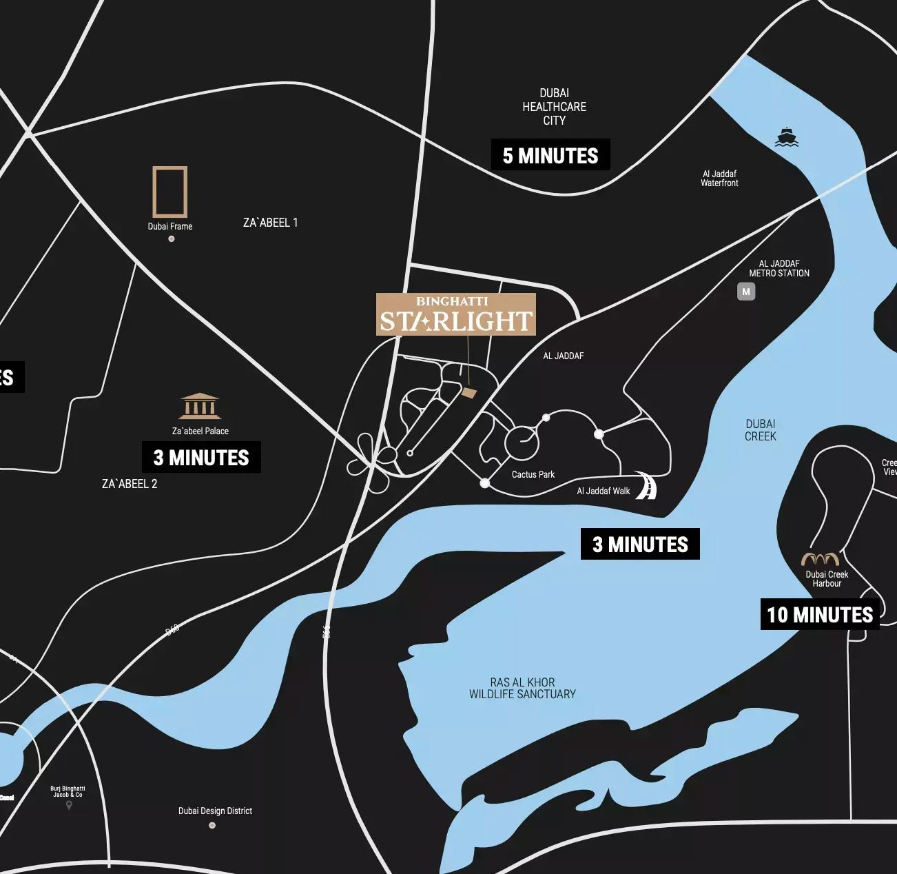 Binghatti Starlight masterplan, Al Jaddaf