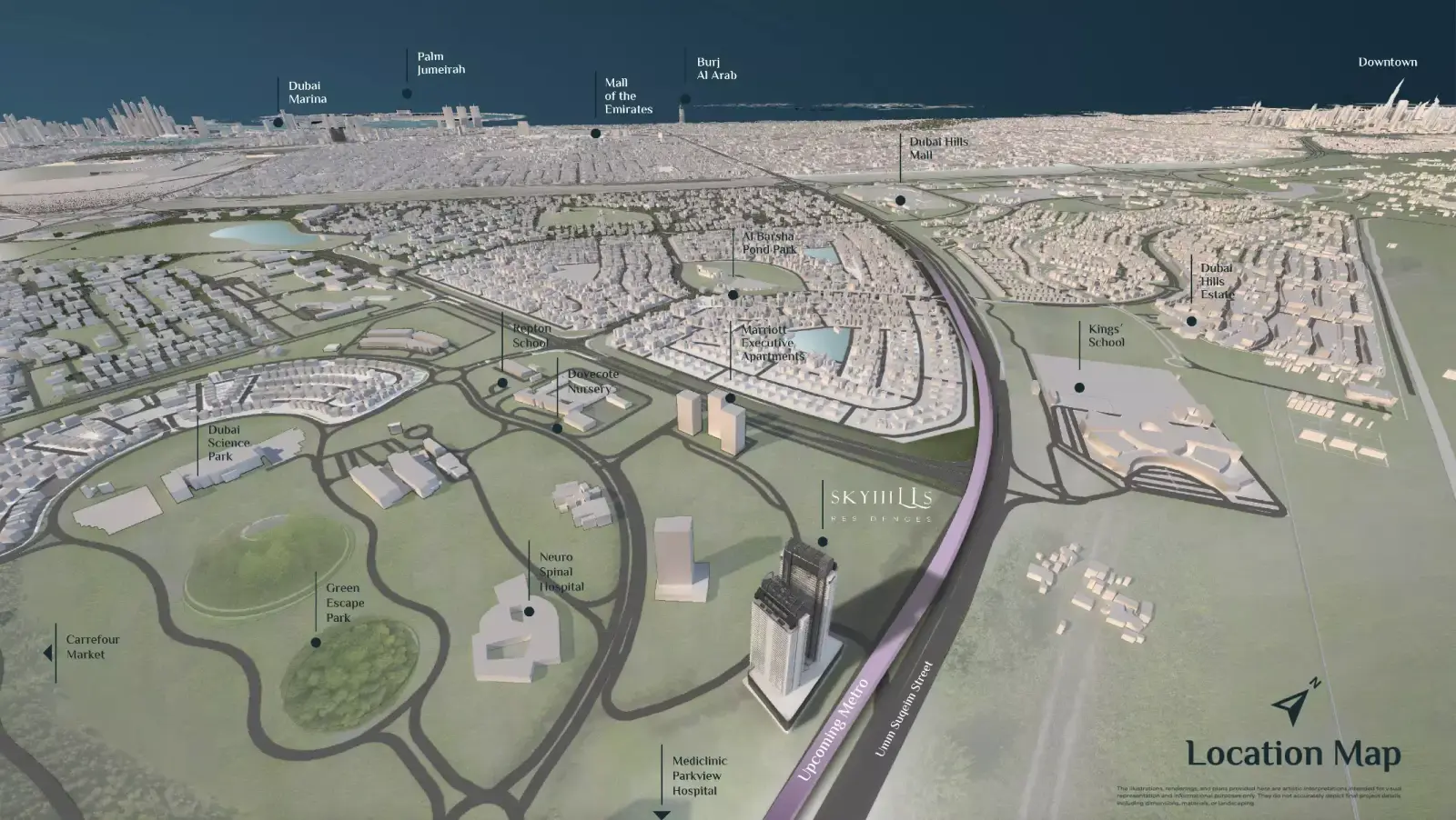 Мастер-план Skyhills Residences Phase 3, Jumeirah Village Circle