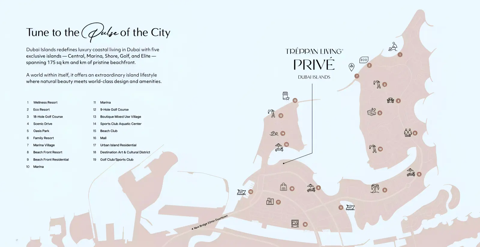 Treppan Living Prive masterplan, Dubai Islands