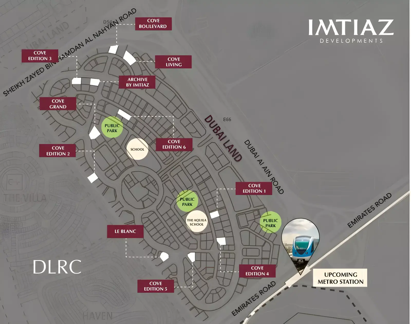 Мастер-план The Archive, Dubai Land Residence Complex