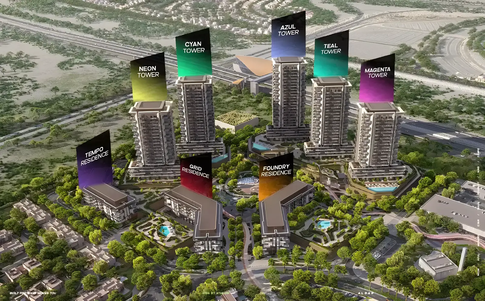 Grid Residence masterplan, Athlon by Aldar