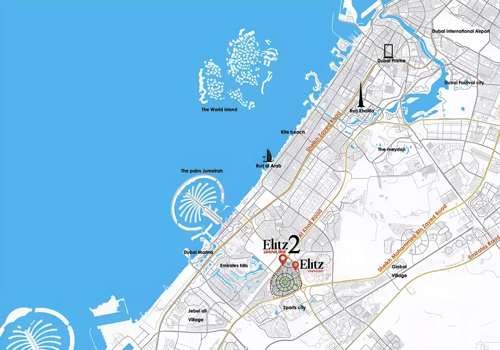 Elitz Phase 2 मास्टरप्लान, Jumeirah Village Circle