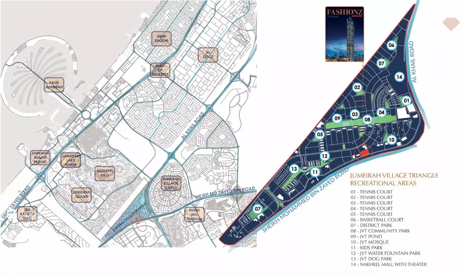 Fashionz masterplan, Jumeirah Village Triangle