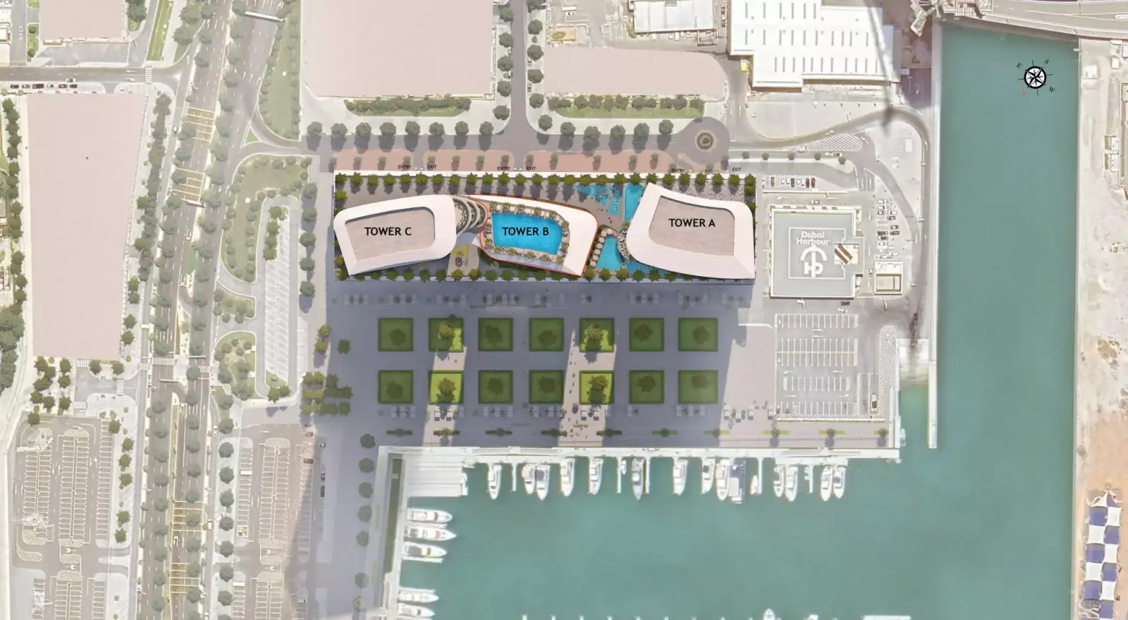 Sobha Seahaven masterplan, Dubai Harbour
