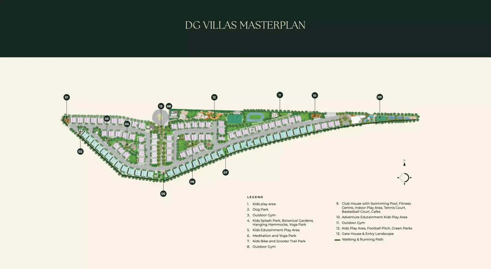 D Villas masterplan, Jumeirah Golf Estates