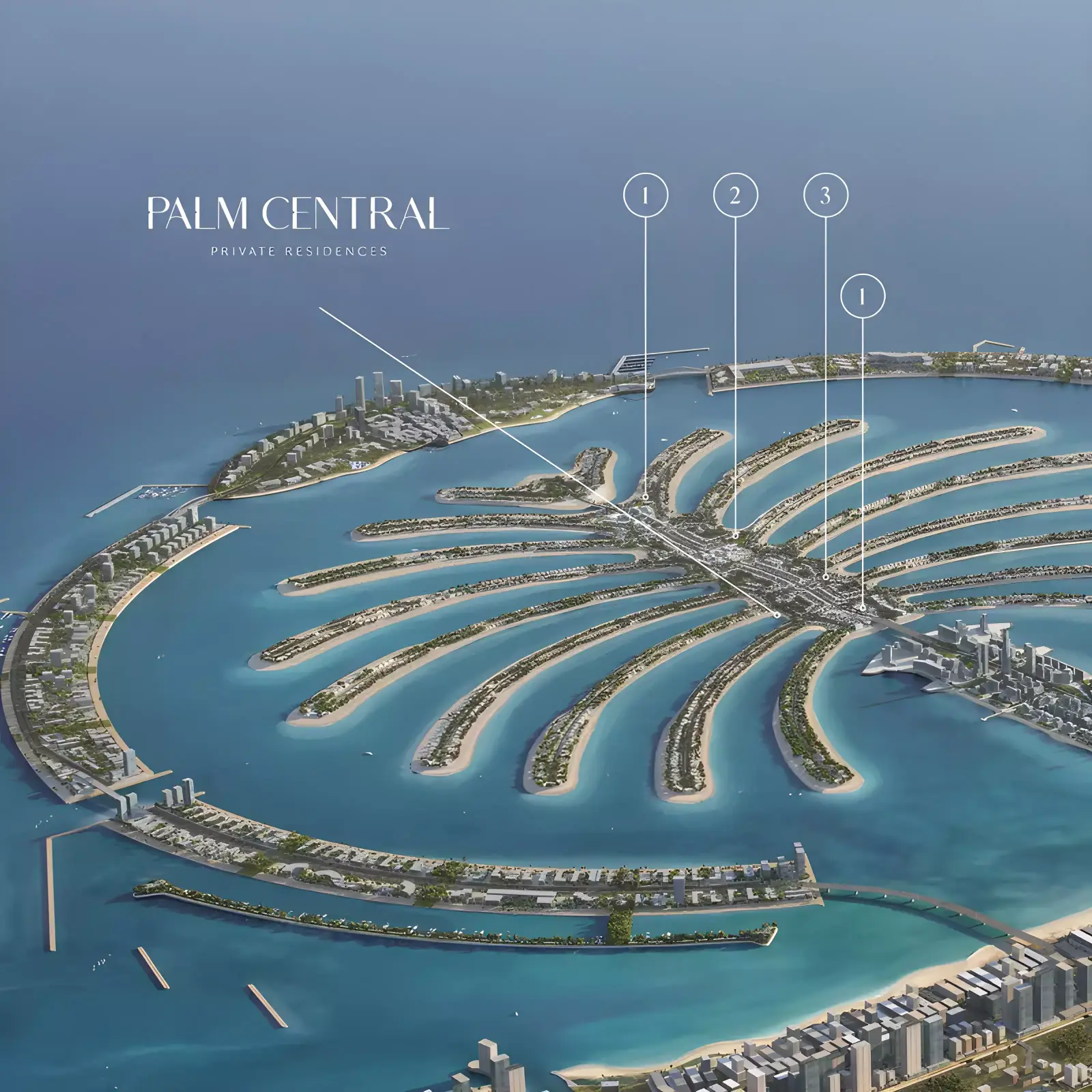 Palm Central Residences Frond N masterplan, Palm Jebel Ali