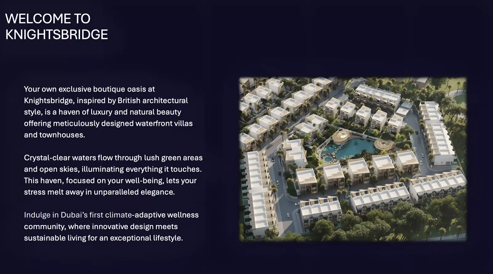 Knightsbridge masterplan, Mohammed Bin Rashid City