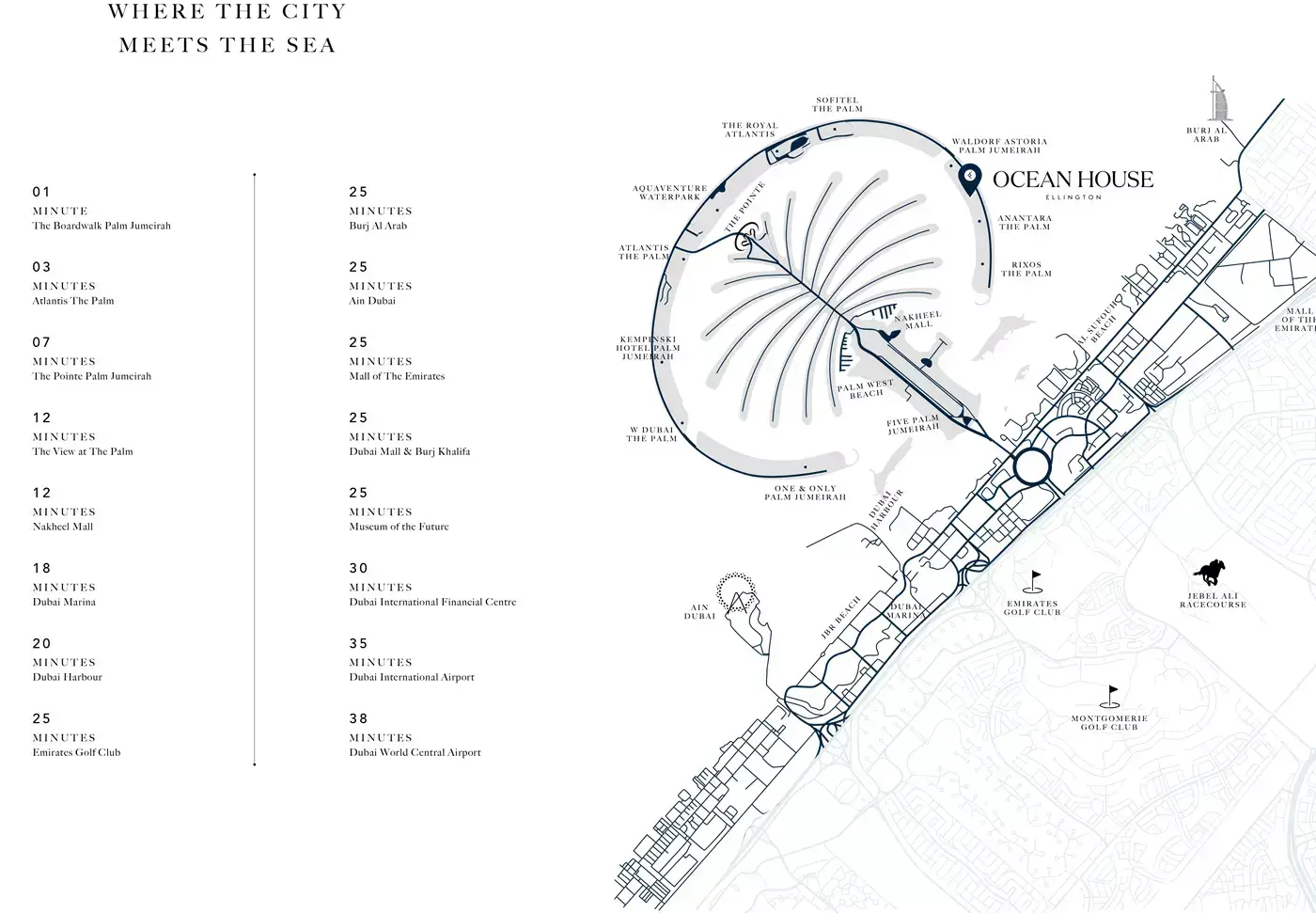 Ellington Ocean House masterplan, Palm Jumeirah