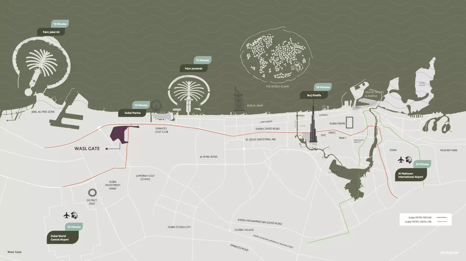 South Garden B masterplan, Wasl Gate