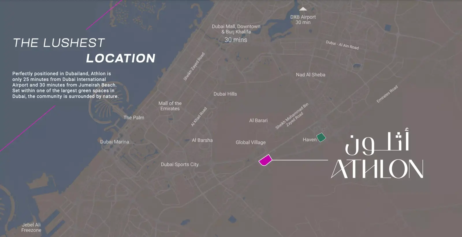 Diagon at Athlon masterplan, Athlon by Aldar