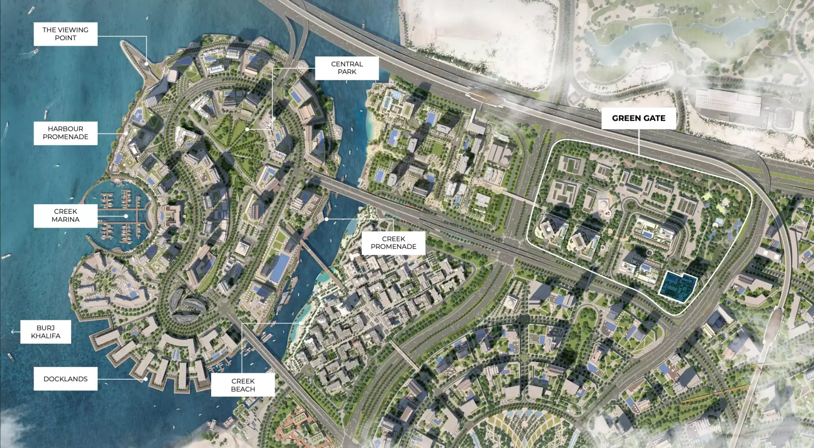 Montiva at Emaar Green Gate masterplan, Dubai Creek Harbour (The Lagoons)