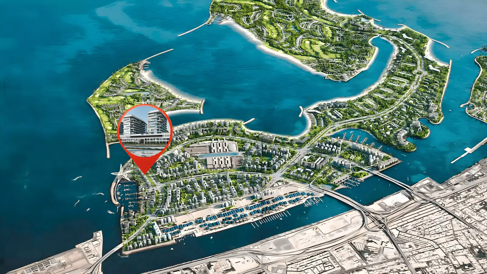 Blue Marina Residence masterplan, Dubai Islands