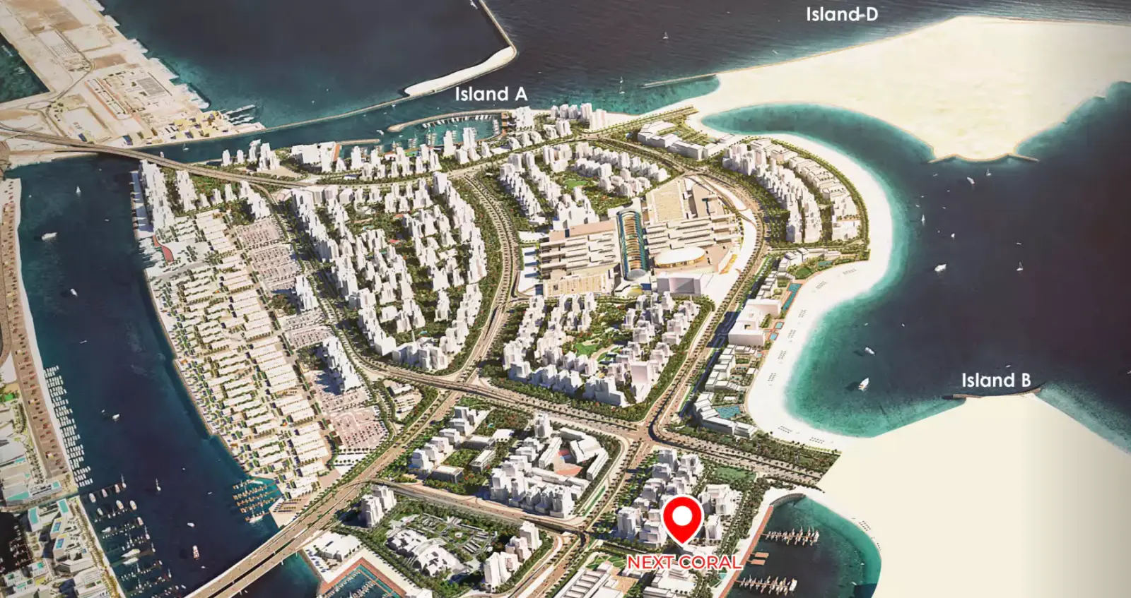 Next Coral masterplan, Dubai Islands