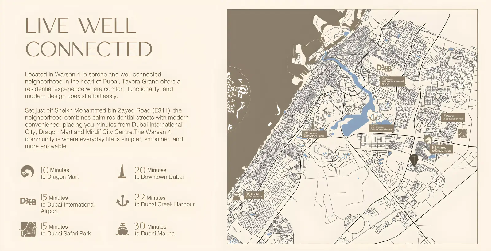 Tavora Grand masterplan, Al Warsan