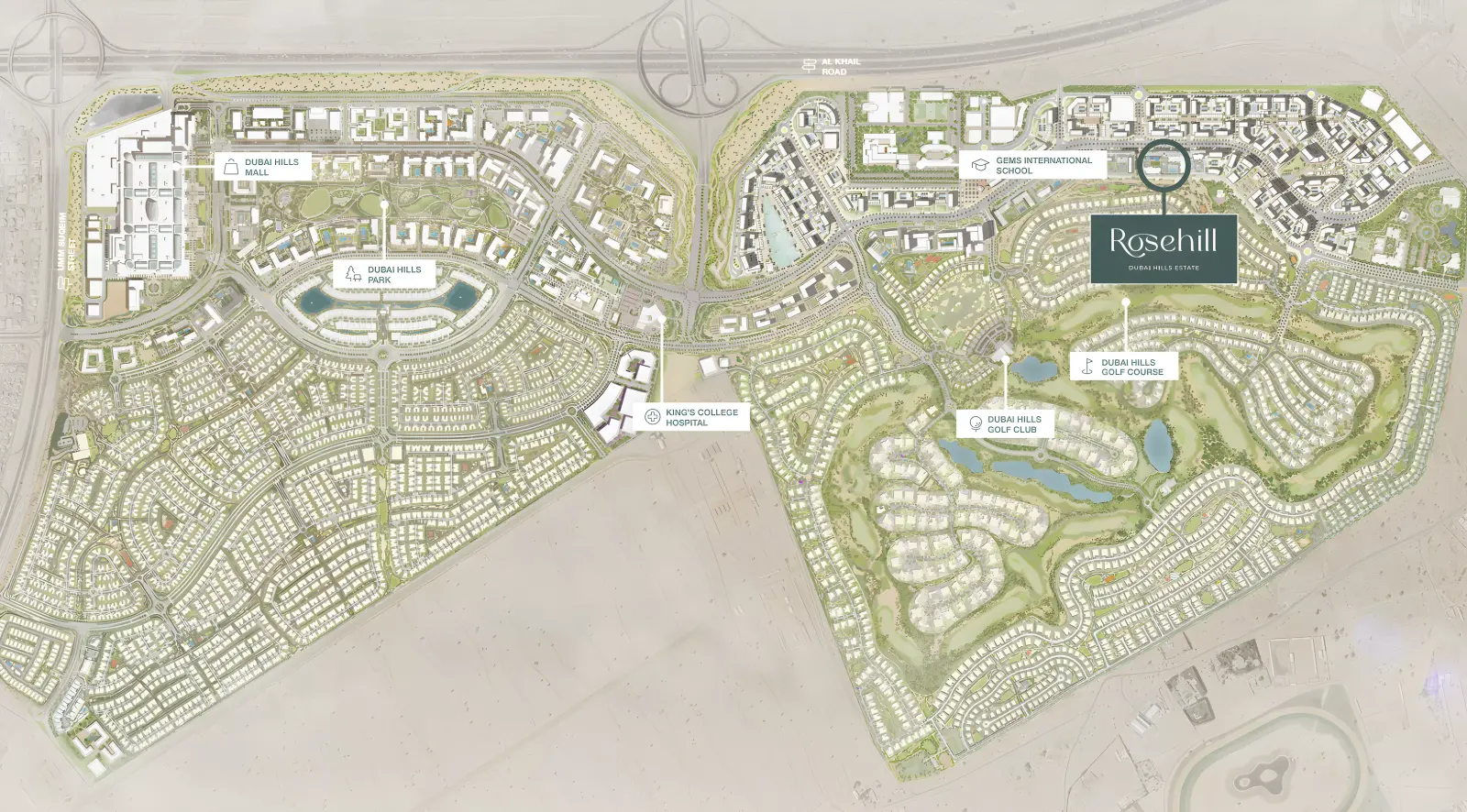 Rosehill masterplan, Dubai Hills Estate