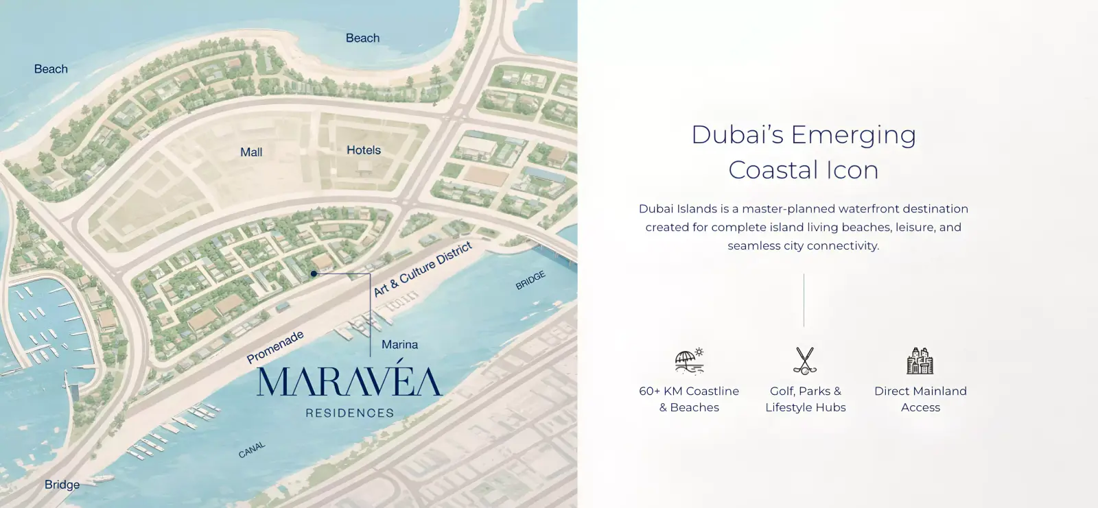 Maravea Residences masterplan, Dubai Islands