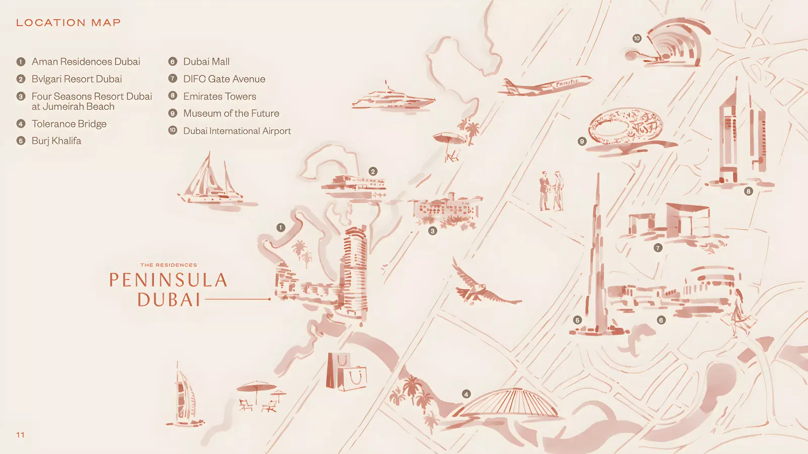 Masterplan Peninsula Dubai Residences - Tower 1, Jumeirah