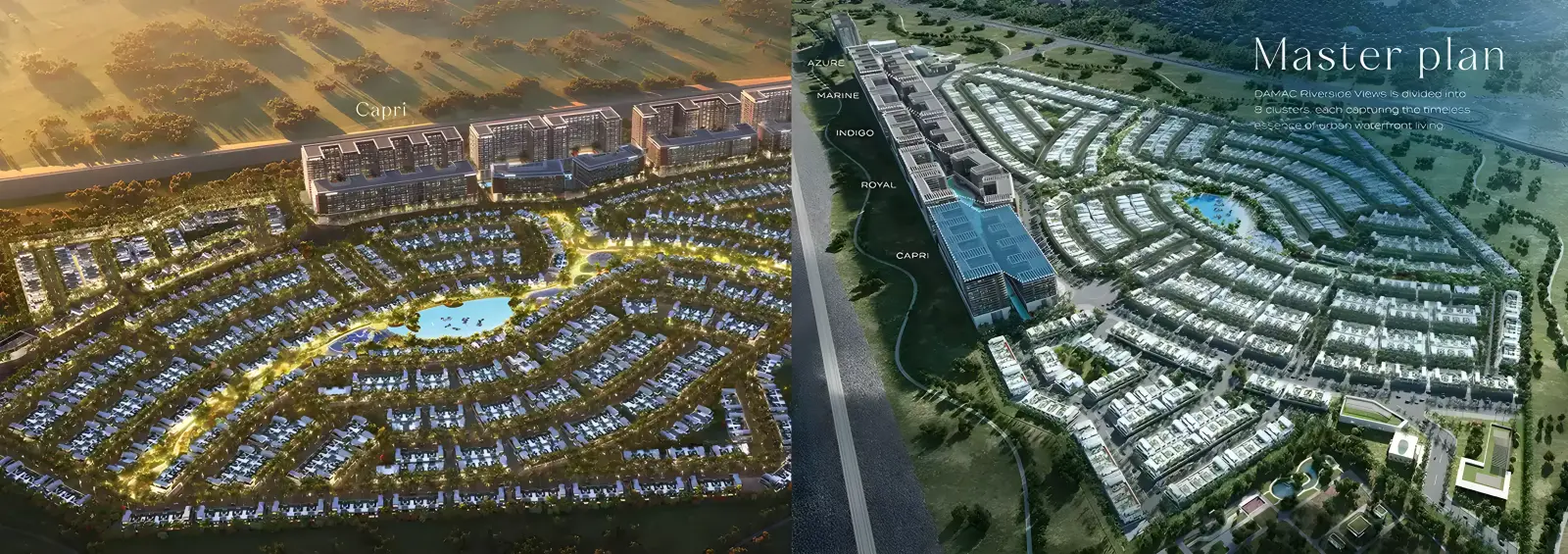Damac Riverside Views Capri masterplan, Damac Riverside