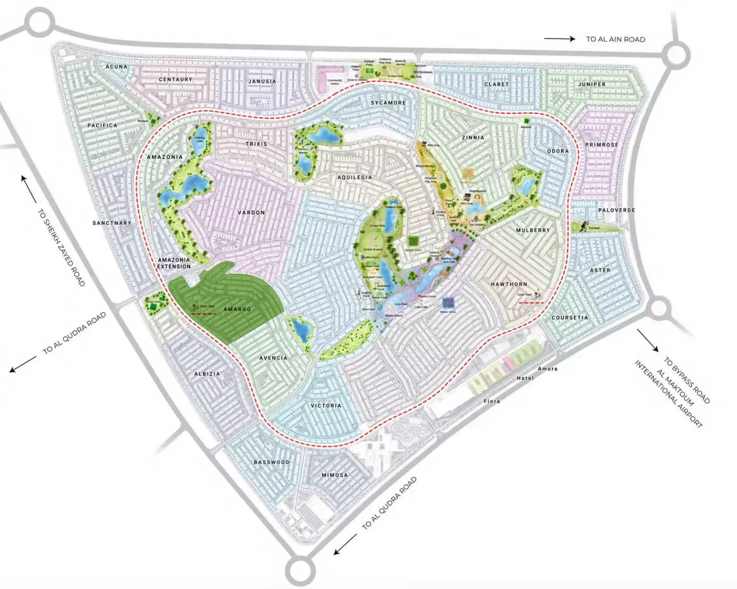 Eterno Prestige Villas masterplan, Damac Hills 2
