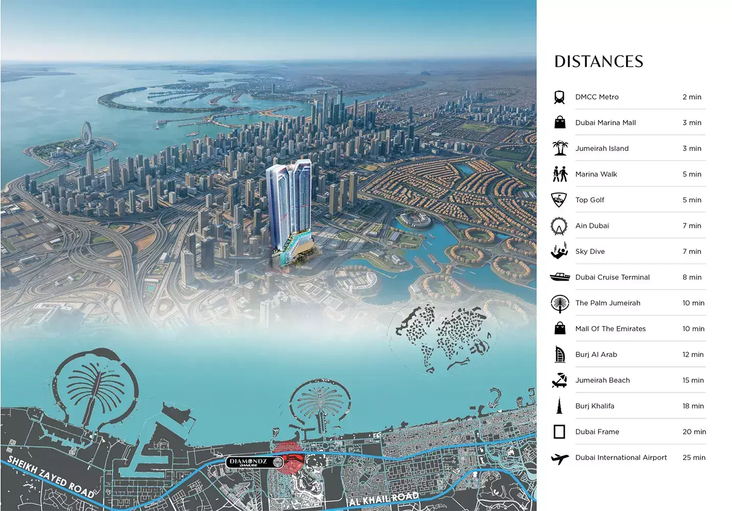 Diamondz masterplan, Jumeirah Lake Towers