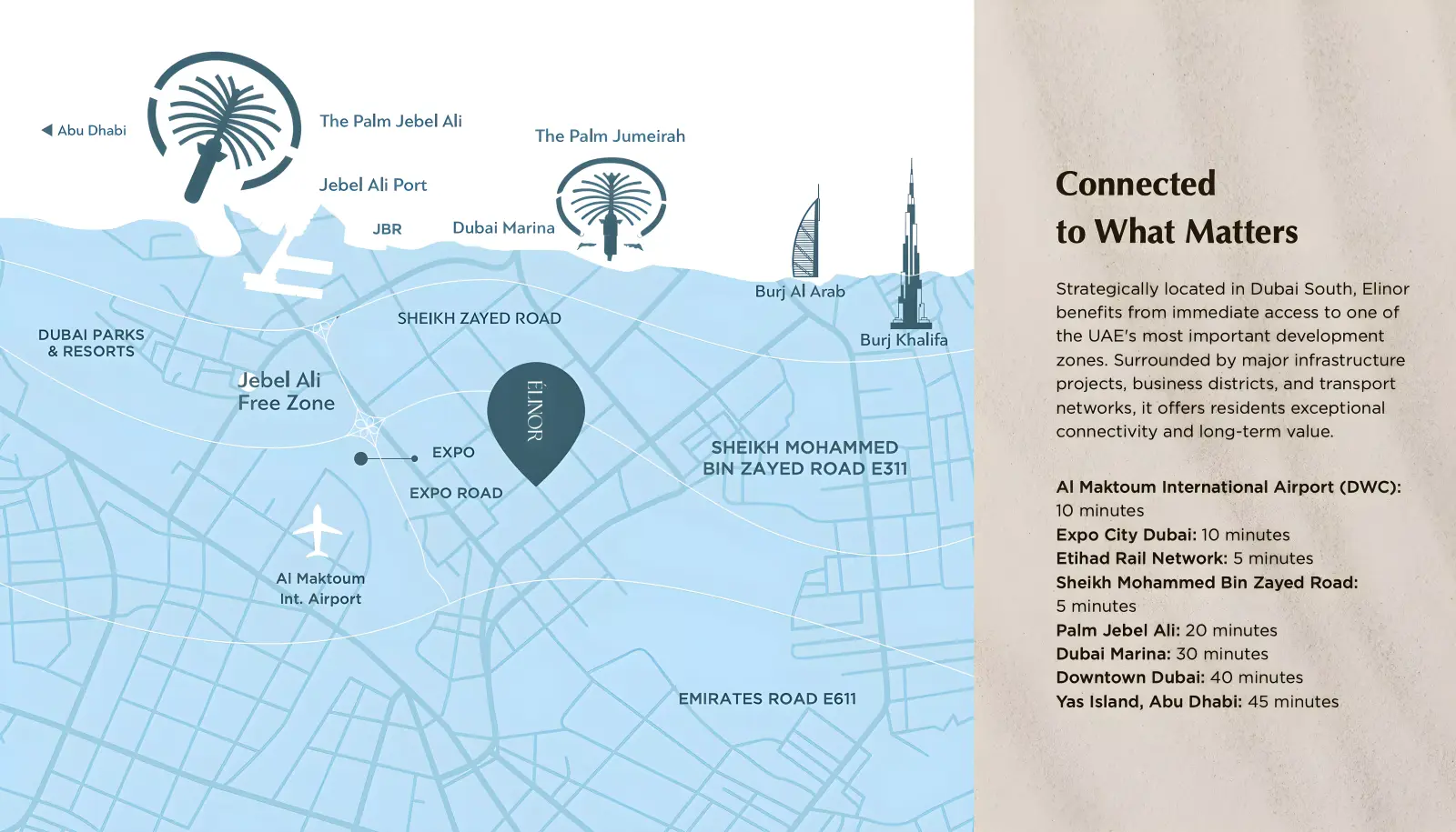 Elinor masterplan, Dubai South (Dubai World Central)
