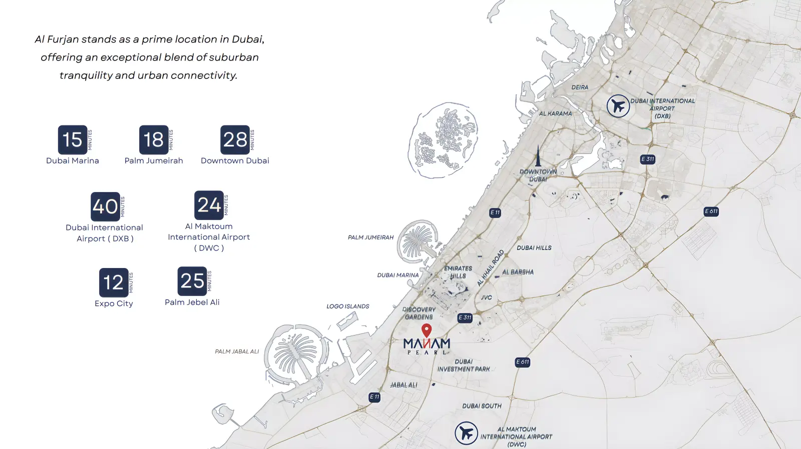 Manam Pearl masterplan, Al Furjan