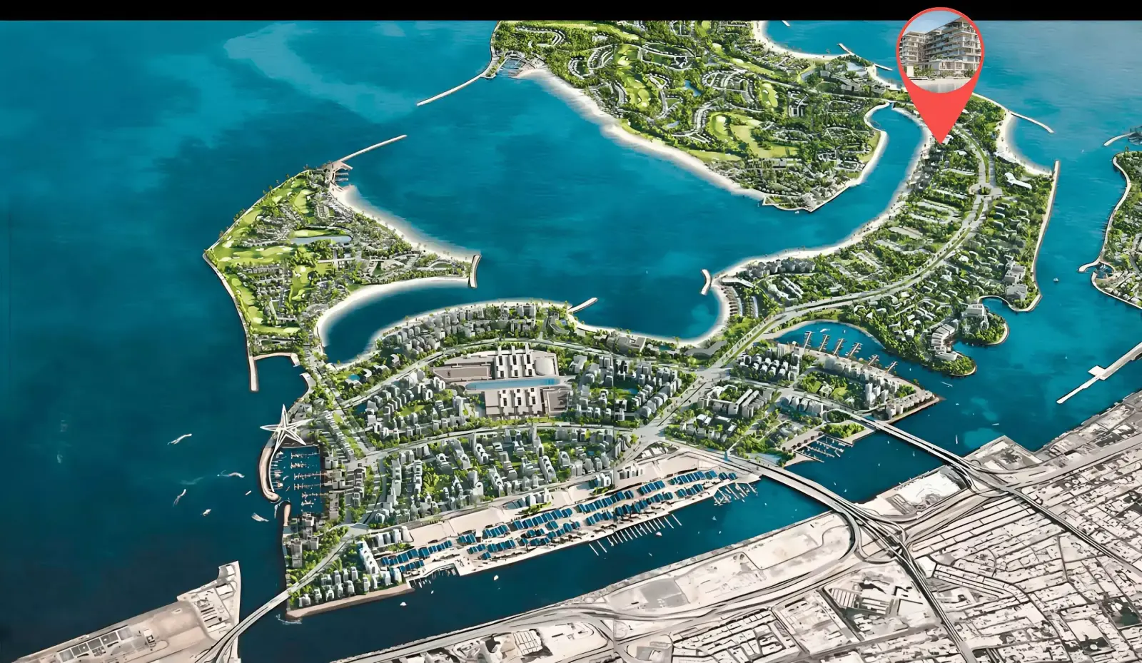 Shoaq Residences masterplan, Dubai Islands