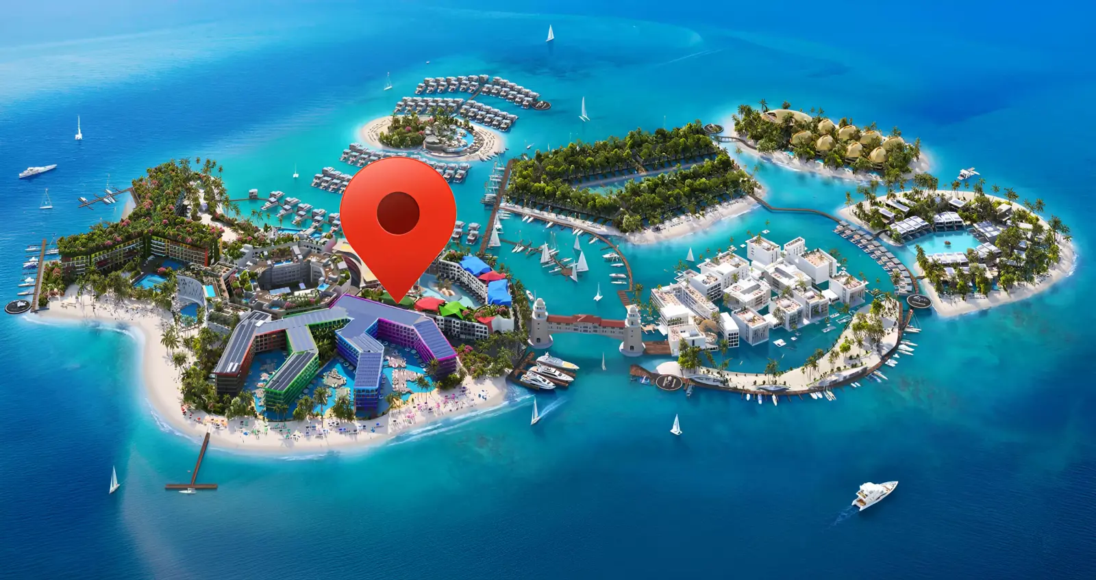 Artist Hotel masterplan, The World Islands