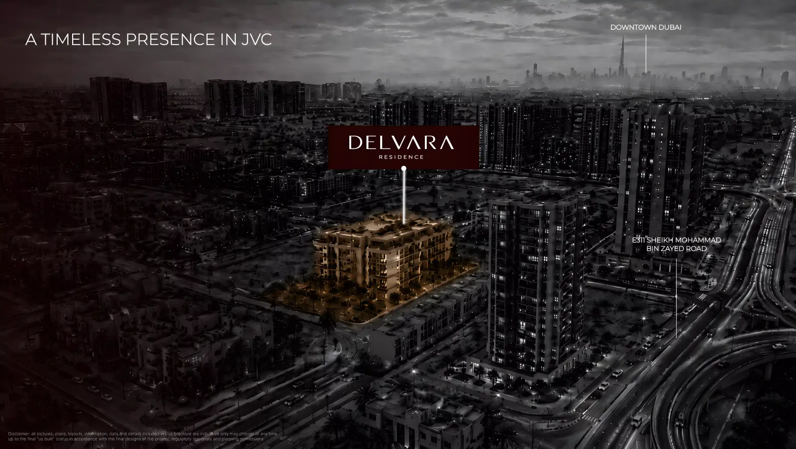 Мастер-план Delvara Residence, Jumeirah Village Triangle