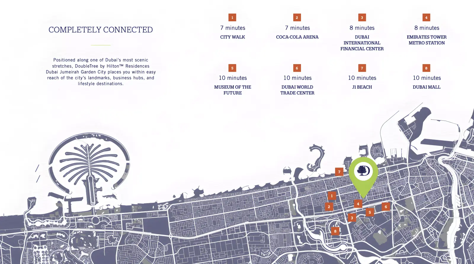 Double Tree masterplan, Jumeirah Garden City