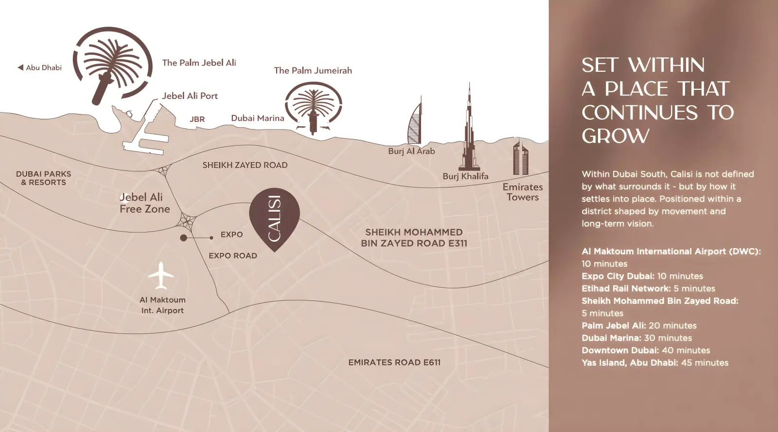 Calisi masterplan, Dubai South (Dubai World Central)