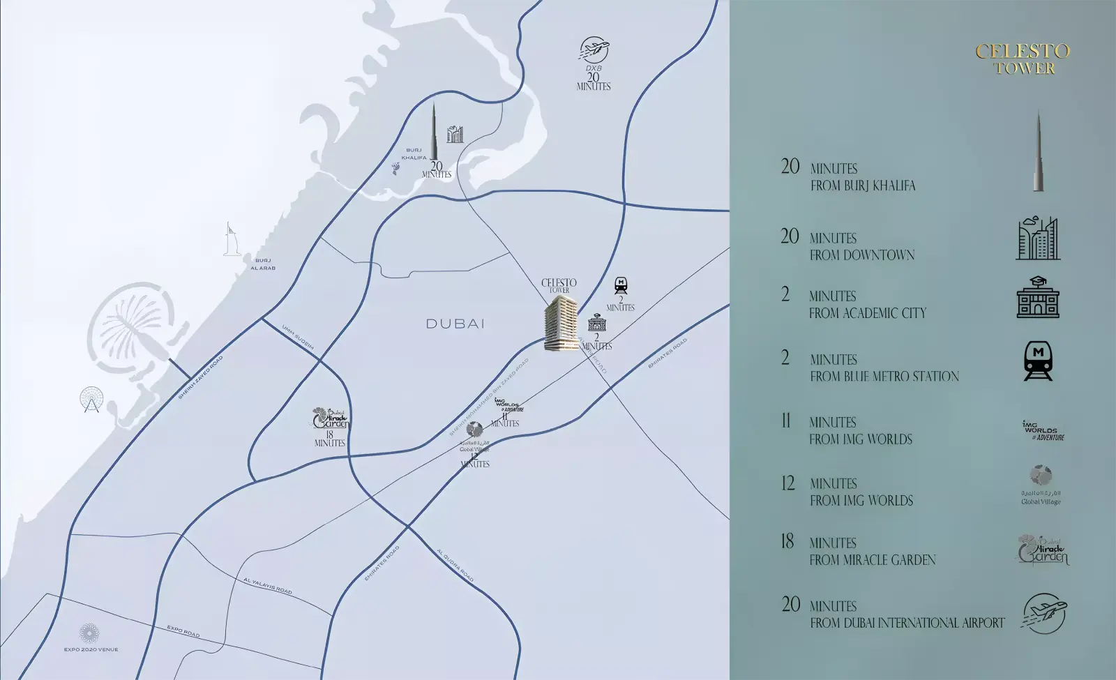 Celesto Towe 4 masterplan, Dubai Land Residence Complex