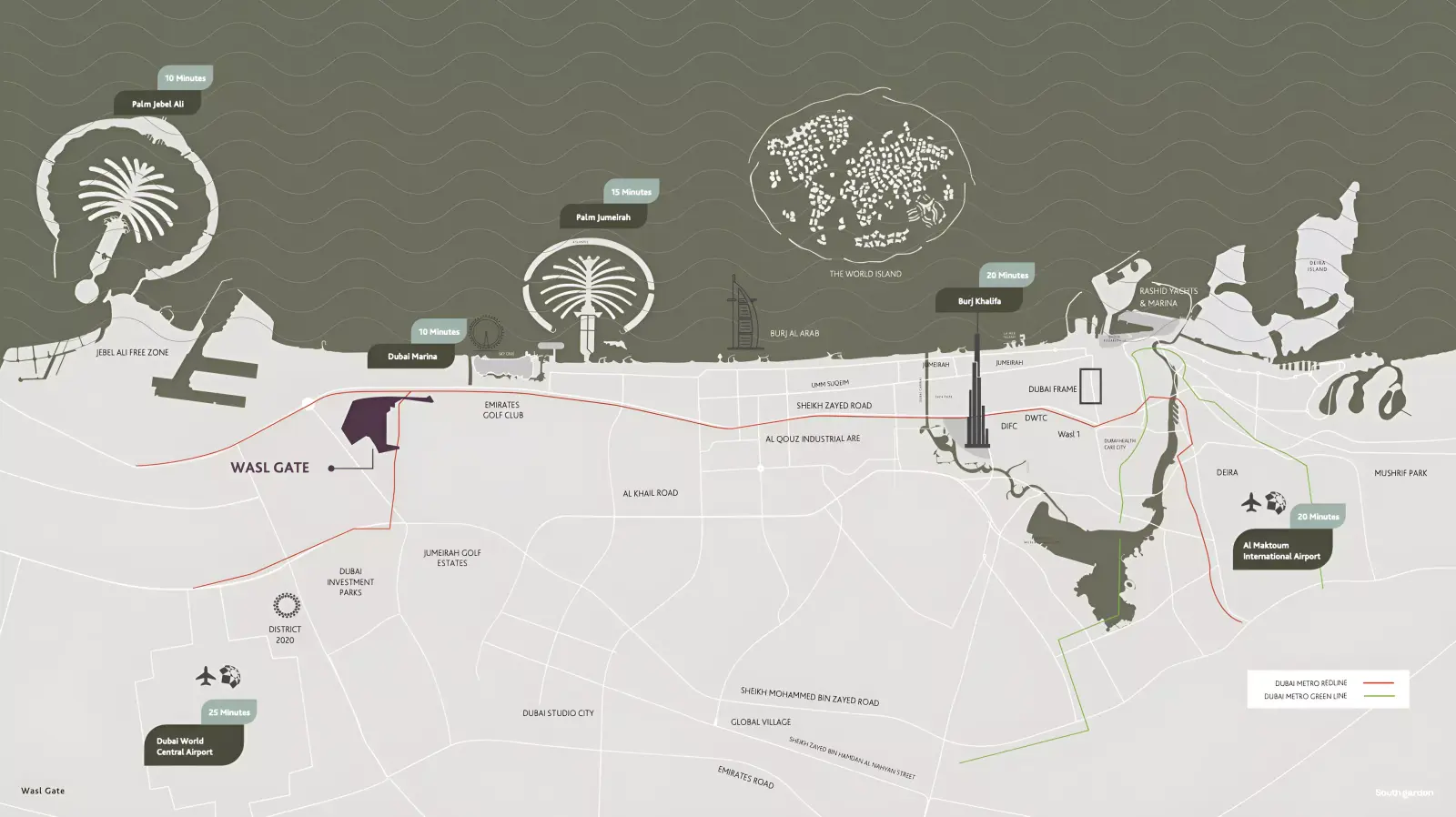 South Garden D masterplan, Wasl Gate