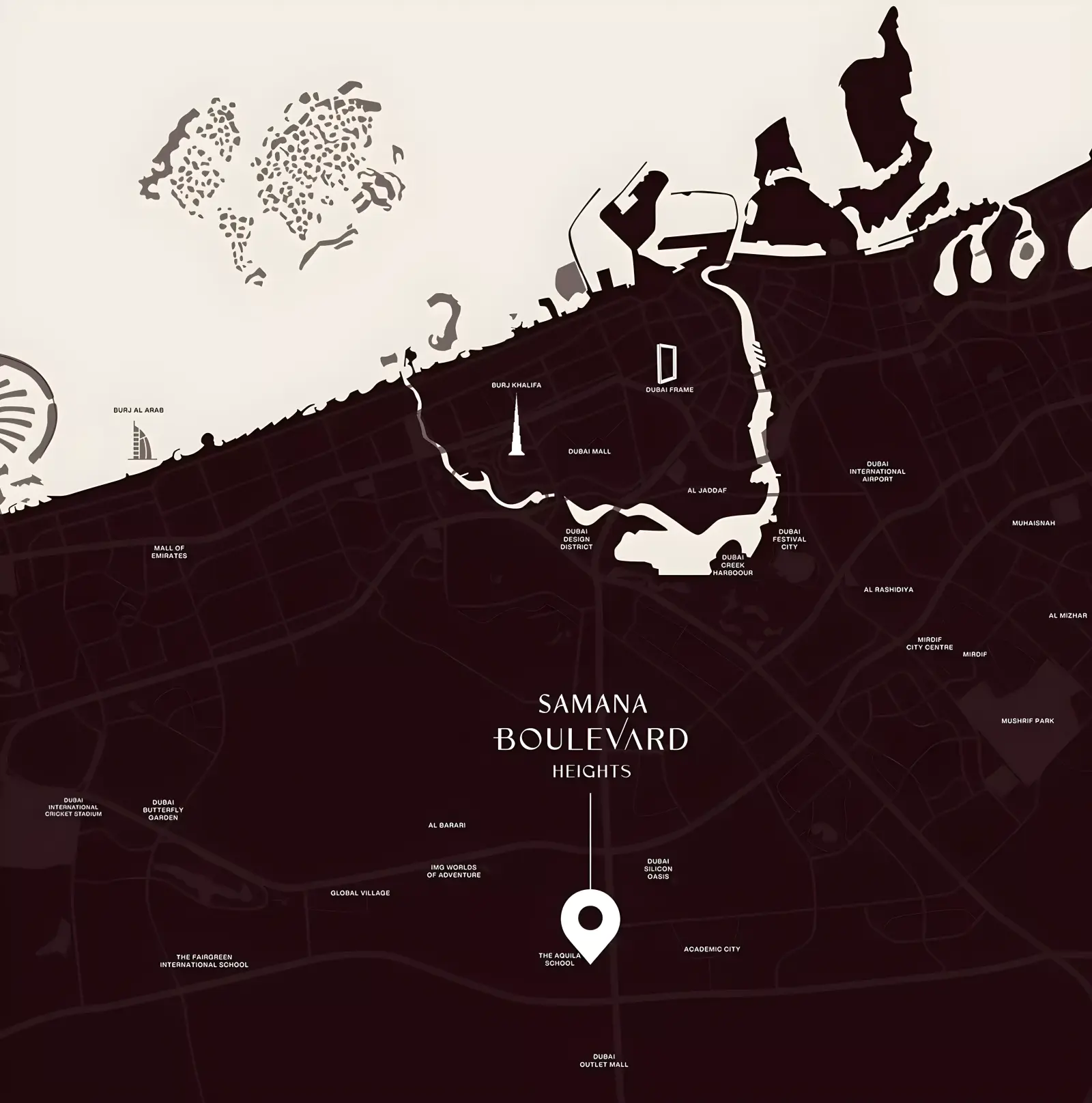 Samana Boulevard Heights मास्टरप्लान, Dubai Land Residence Complex