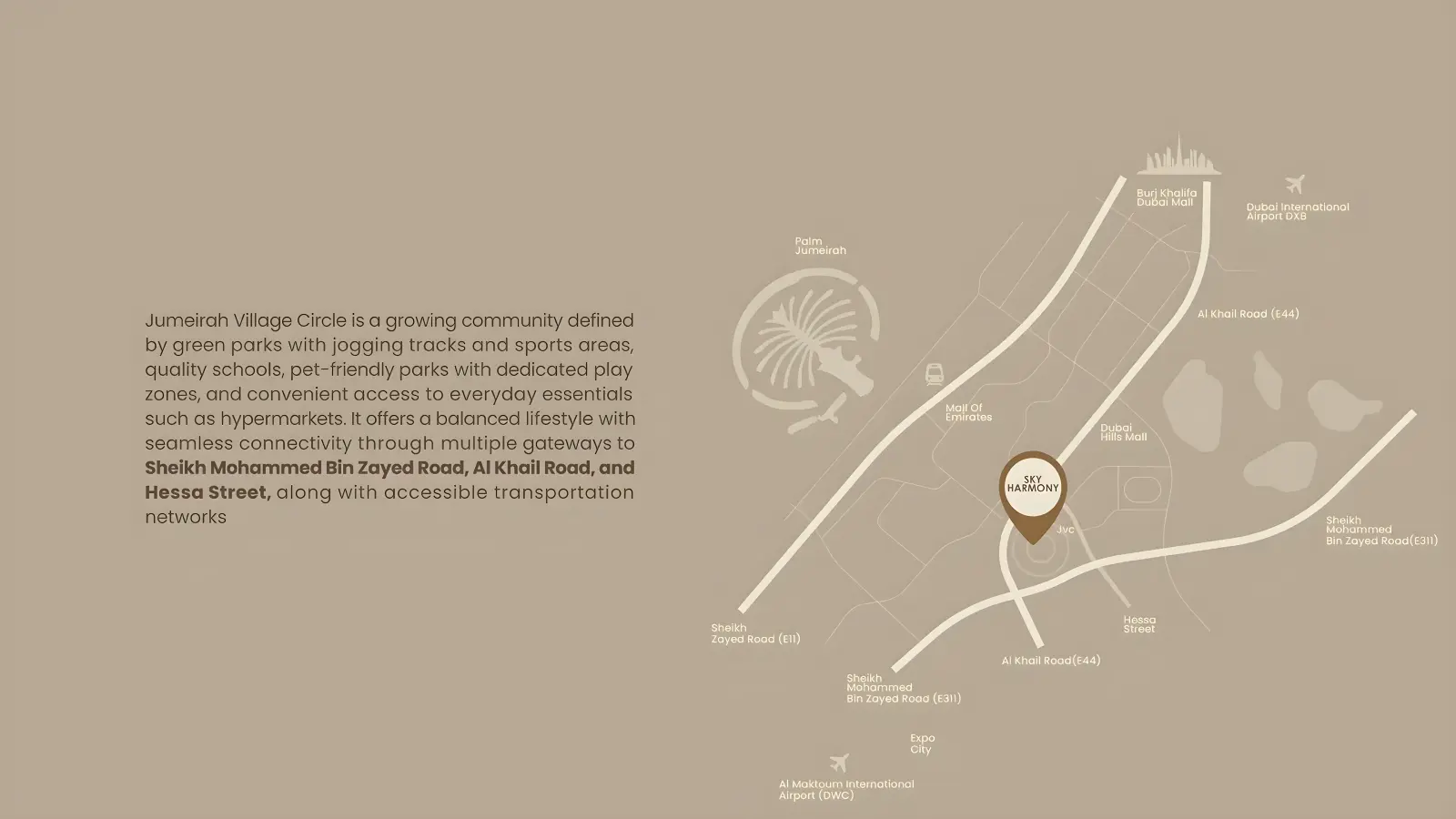 Sky Harmony masterplan, Jumeirah Village Circle