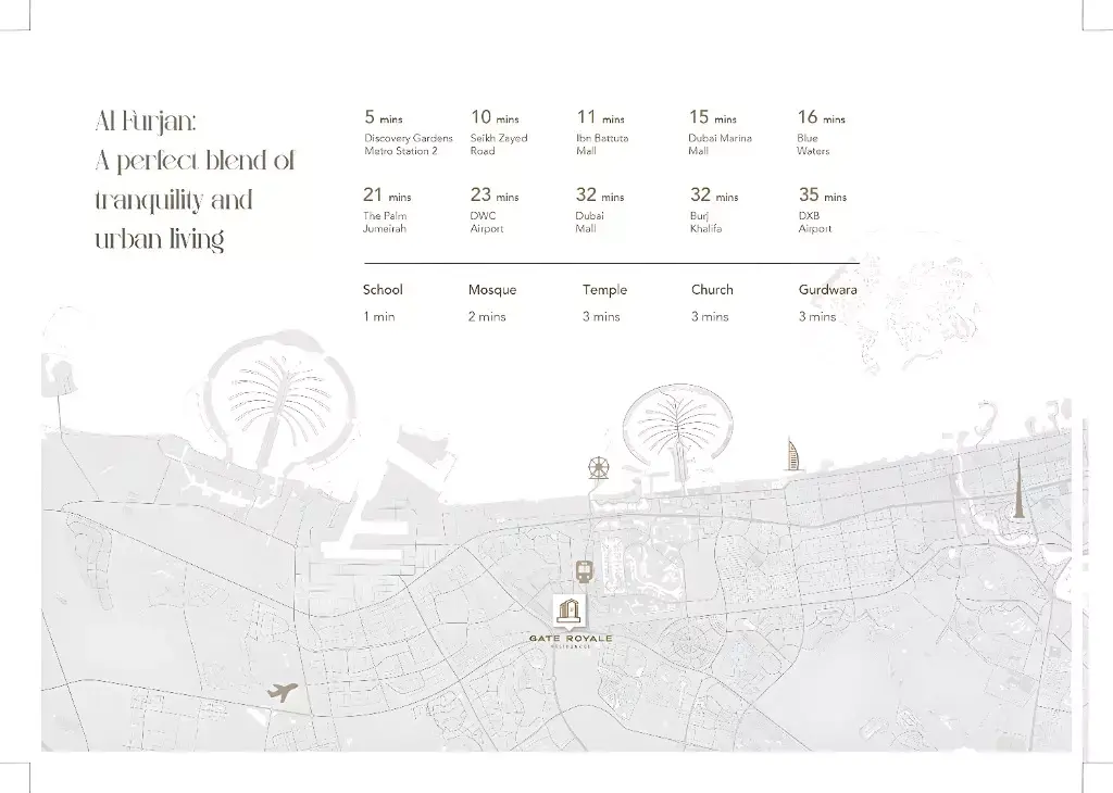 Gate Royale Residences masterplan, Al Furjan